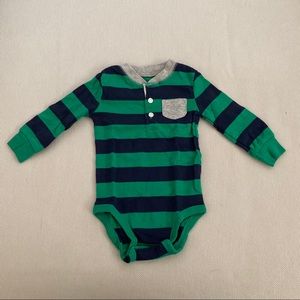 Carters long sleeve strip onesie